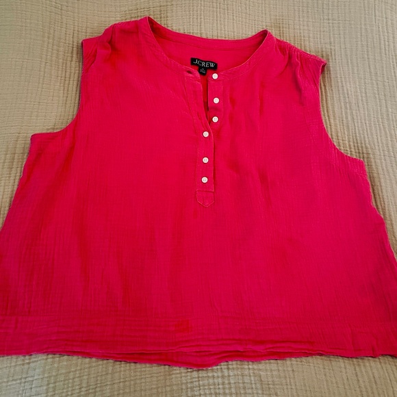 🤩 J. Crew Cora button front top in soft gauze. XL. Excellent condition. - Picture 4 of 9